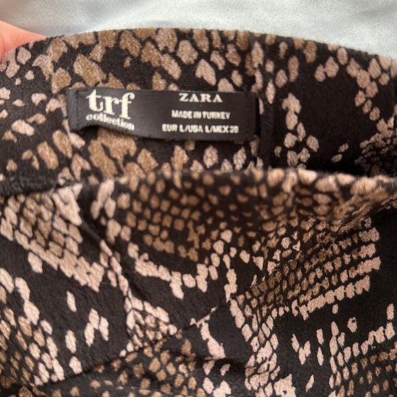 Zara midi snakeskin brown skirt - Picture 3 of 4